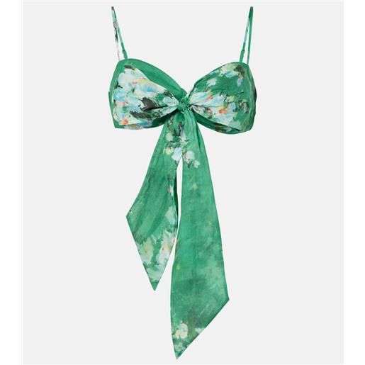 Zimmermann bralette everley in ramia con fiocco