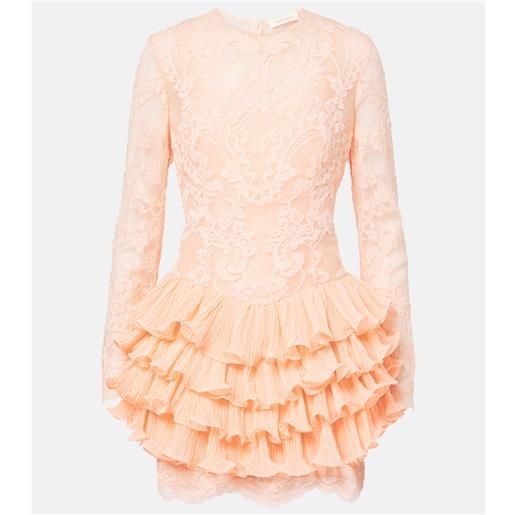 Zimmermann abito corto crush lace frill