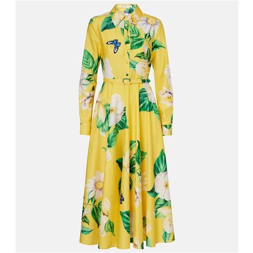 Leo Lin abito chemisier zara in cotone con stampa floreale