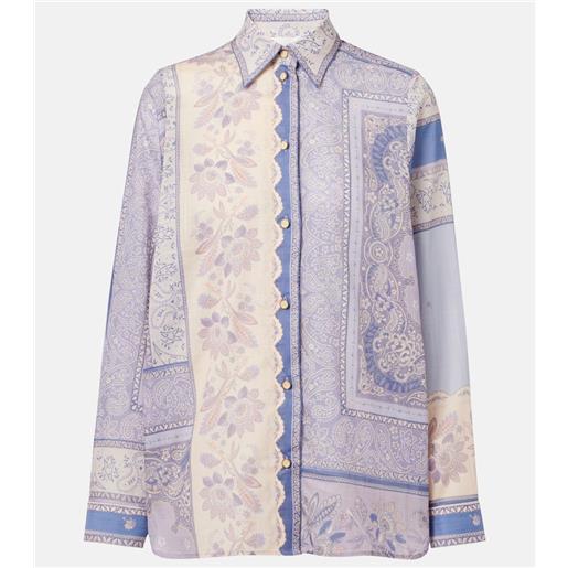 Zimmermann camicia lucky in cotone con stampa