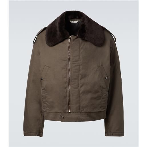 Auralee giacca blouson in gabardine di cotone
