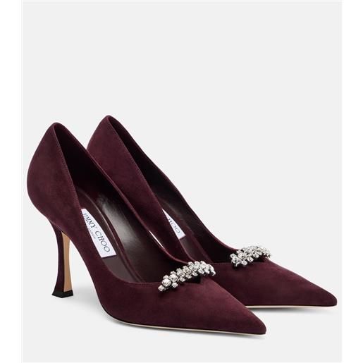 Jimmy Choo pumps belinda 90 in suede con cristalli