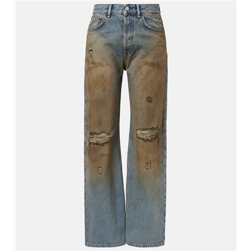 Acne Studios jeans 2021f distressed a gamba larga a vita media