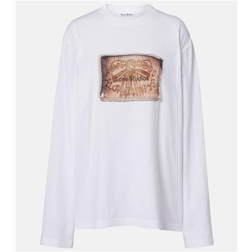 Acne Studios top in jersey di cotone con stampa