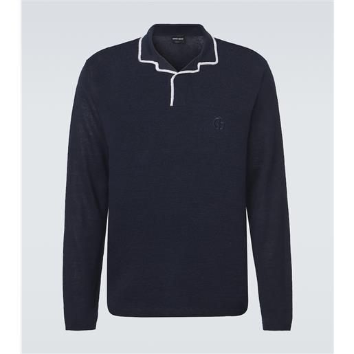 Giorgio Armani polo in lino e seta