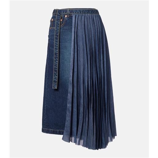 Sacai gonna midi di jeans