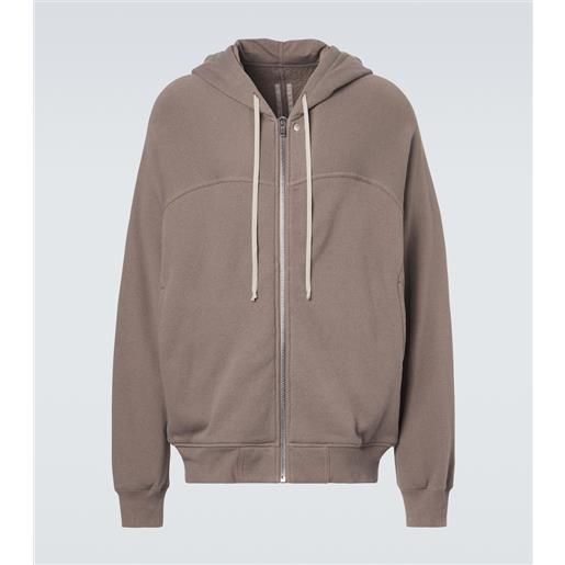 Rick Owens felpa in jersey di cotone con cappuccio