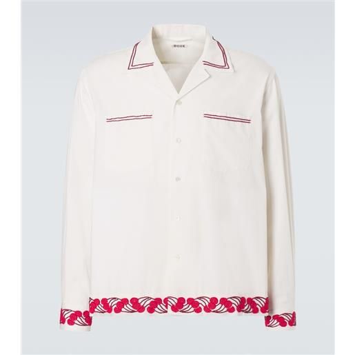 Bode camicia cherry lane in popeline di cotone