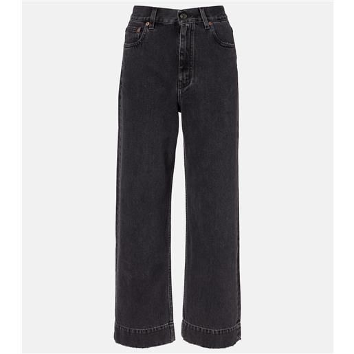 Chloe chloé jeans cropped a gamba larga e vita alta