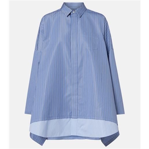Sacai camicia oversize in misto cotone a righe