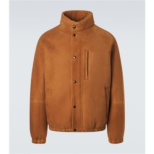 A.Presse giacca in suede con shearling