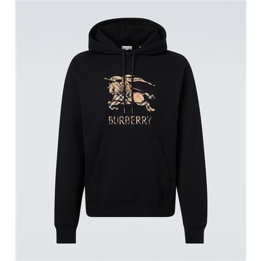 Burberry felpa con cappuccio ekd in jersey di cotone