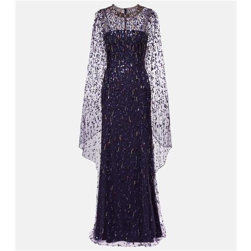 Jenny Packham abito lungo hestia con cristalli