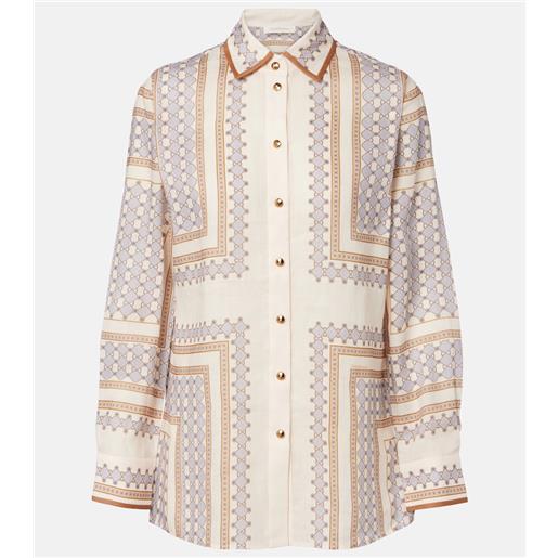 Zimmermann camicia in ramie con stampa