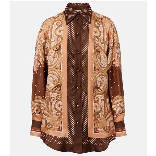 Zimmermann camicia luna in seta con stampa paisley
