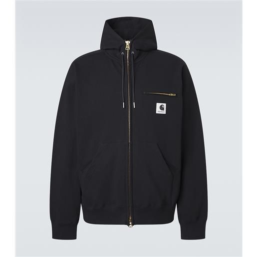 Sacai x carhartt - felpa in jersey di cotone
