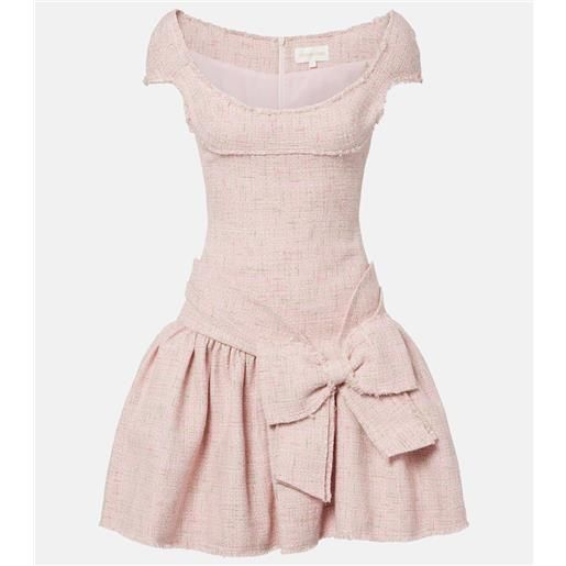 Shushu/Tong abito corto in tweed con fiocco
