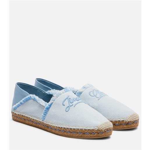 Jimmy Choo espadrillas avi in canvas con ricamo