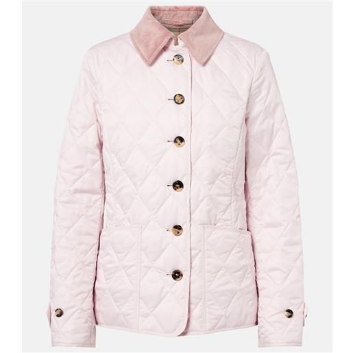 Burberry giacca trapuntata con velluto a coste