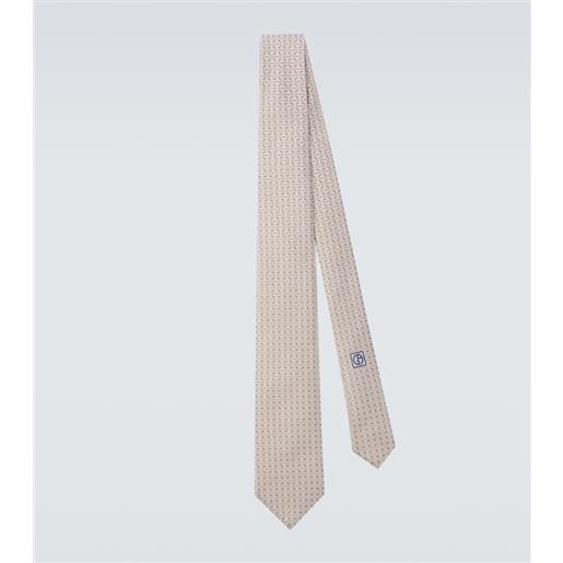 Giorgio Armani cravatta archivio in jacquard di seta a pois