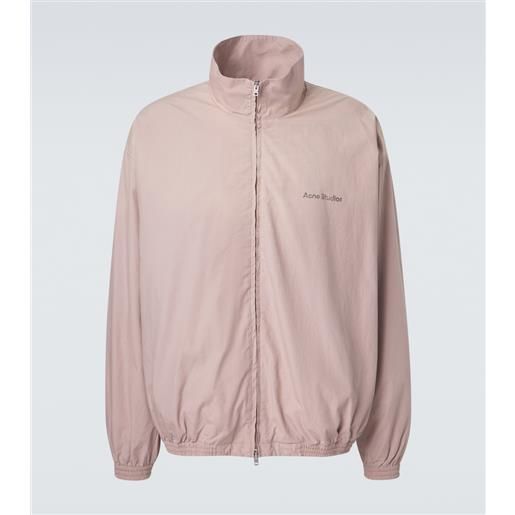 Acne Studios giacca blouson in popeline di cotone con logo