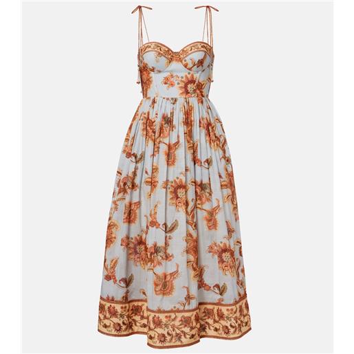 Zimmermann abito bustier aster in cotone