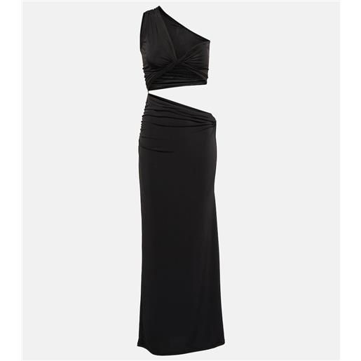 Jade Swim abito lungo monospalla yana con cut-out