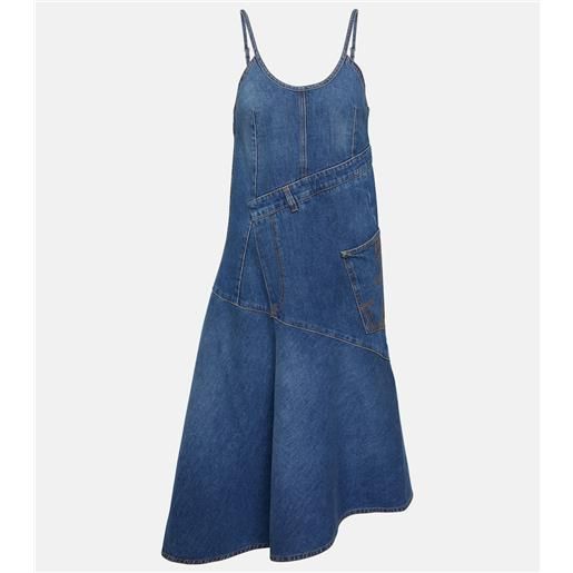 JW Anderson abito midi di jeans asimmetrico