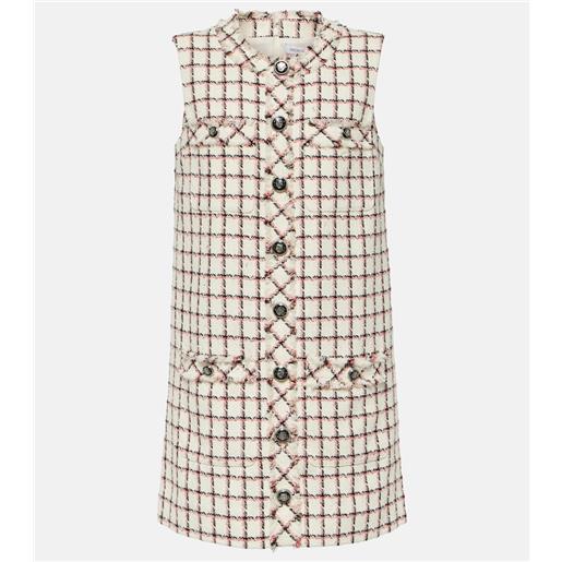 Veronica Beard abito corto laurel in tweed di misto cotone