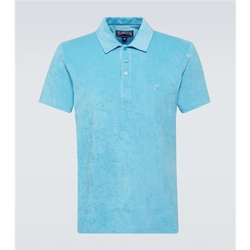 Vilebrequin polo phoenix in spugna di misto cotone