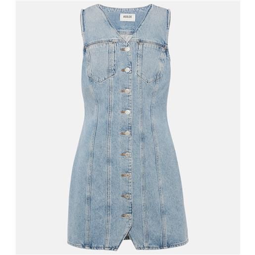 Agolde abito corto trina di jeans