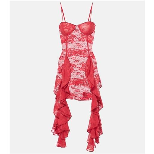 Oseree oséree abito bustier in pizzo con volant