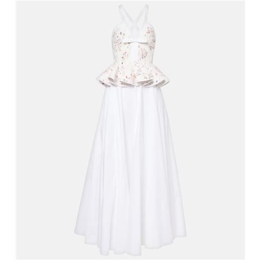 Giambattista Valli abito lungo con pizzo e volant