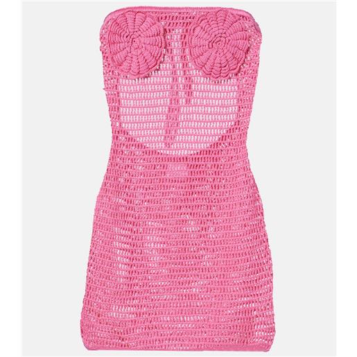 Anna Kosturova abito corto camellia in crochet