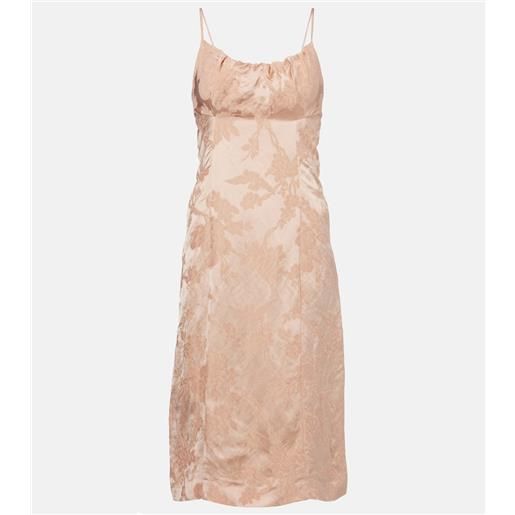 Dries Van Noten abito lungo dirios in jacquard floreale