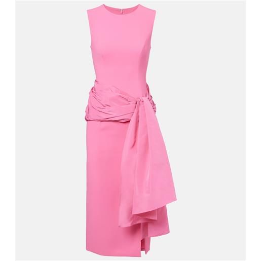 Carolina Herrera abito midi in crêpe e seta