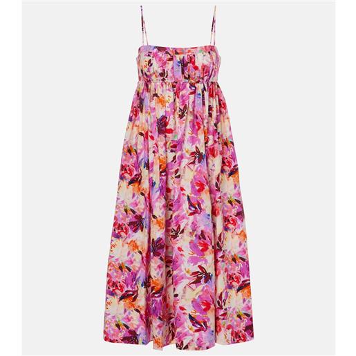 Ulla Johnson abito lungo lucille in cotone con stampa