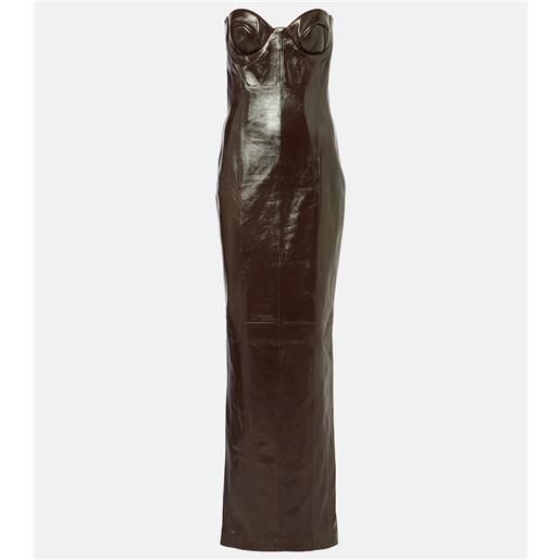 The New Arrivals Ilkyaz Ozel abito bustier rochelle in pelle