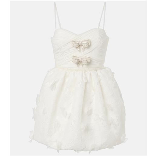 Self-Portrait bridal - abito corto in organza e pizzo
