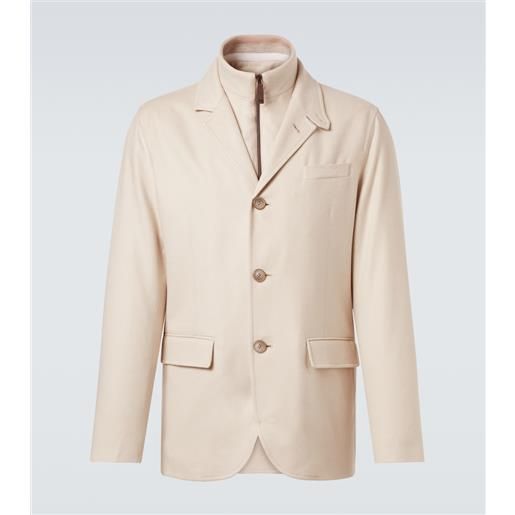 Herno blazer in seta e cashmere a strati