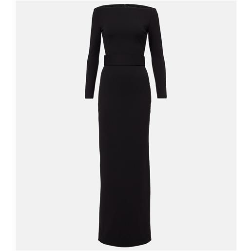 Solace London abito lungo sabina con scollo bardot