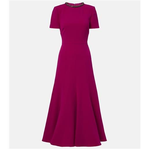 Roland Mouret abito midi in cady con decorazioni