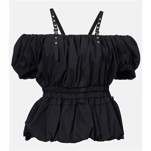 Noir Kei Ninomiya top in popeline di cotone