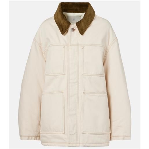 Ami Paris giacca in twill di cotone con velluto a coste