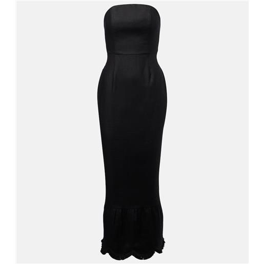 Posse abito lungo essie in lino senza spalline