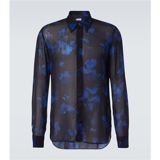 Dries Van Noten camicia semitrasparente con stampa floreale
