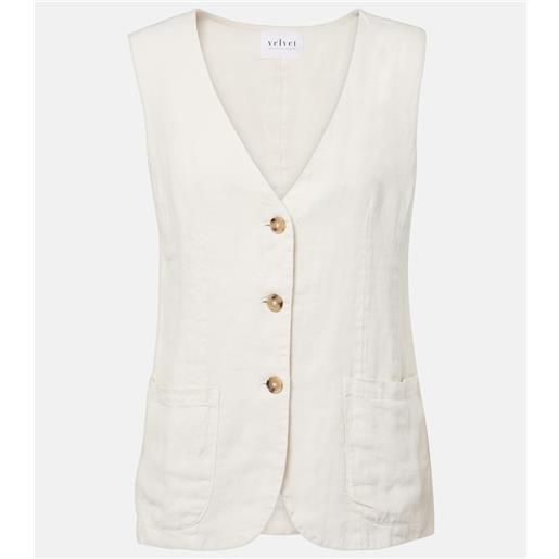 Velvet gilet acie in lino