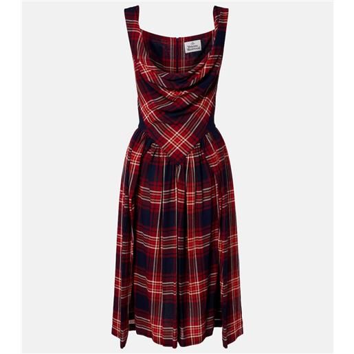 Vivienne Westwood abito bustier sunday in tartan drappeggiato