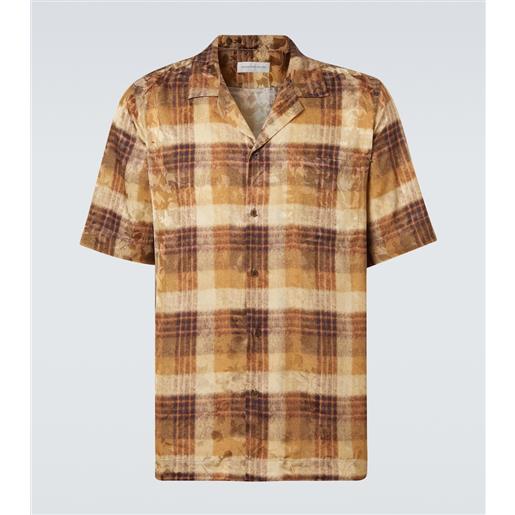 Dries Van Noten camicia bowling in jacquard a quadri