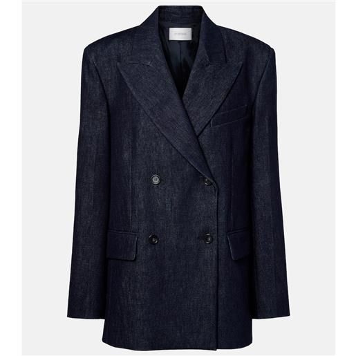 Sportmax blazer di jeans doppiopetto ancella